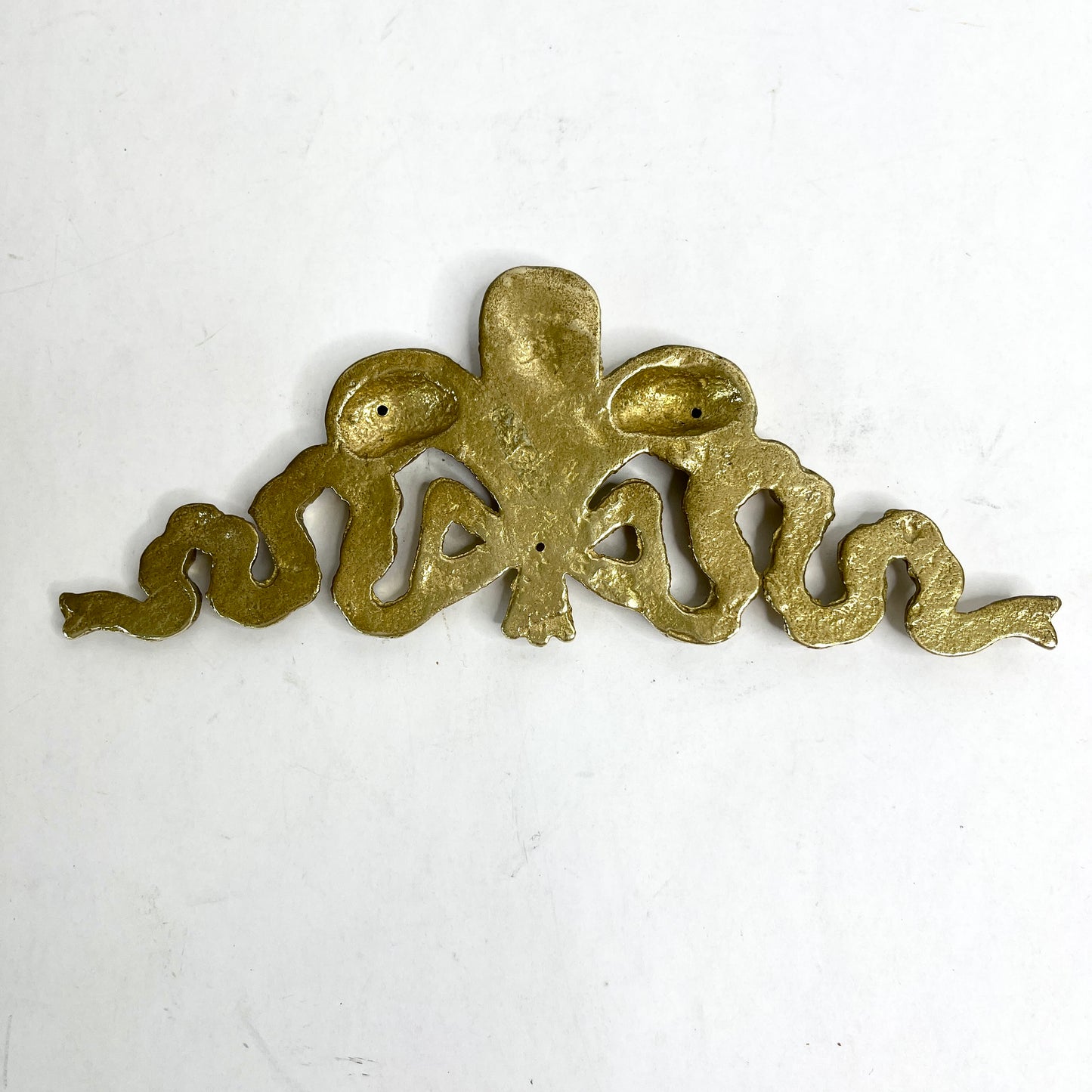 Brass Wall Bow with Fleur de Lis