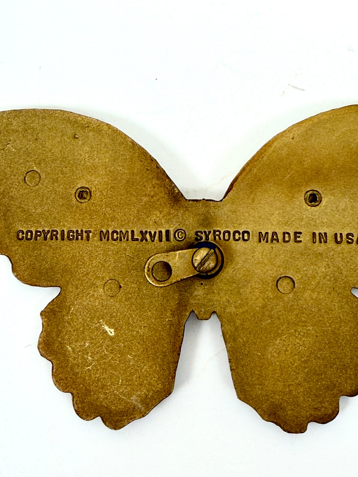 Vintage Syroco Gold Bufferflies