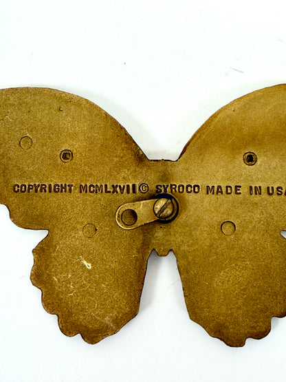 Vintage Syroco Gold Bufferflies