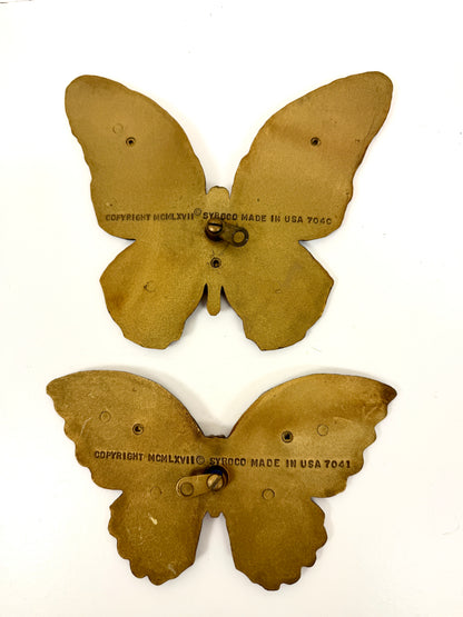 Vintage Syroco Gold Bufferflies