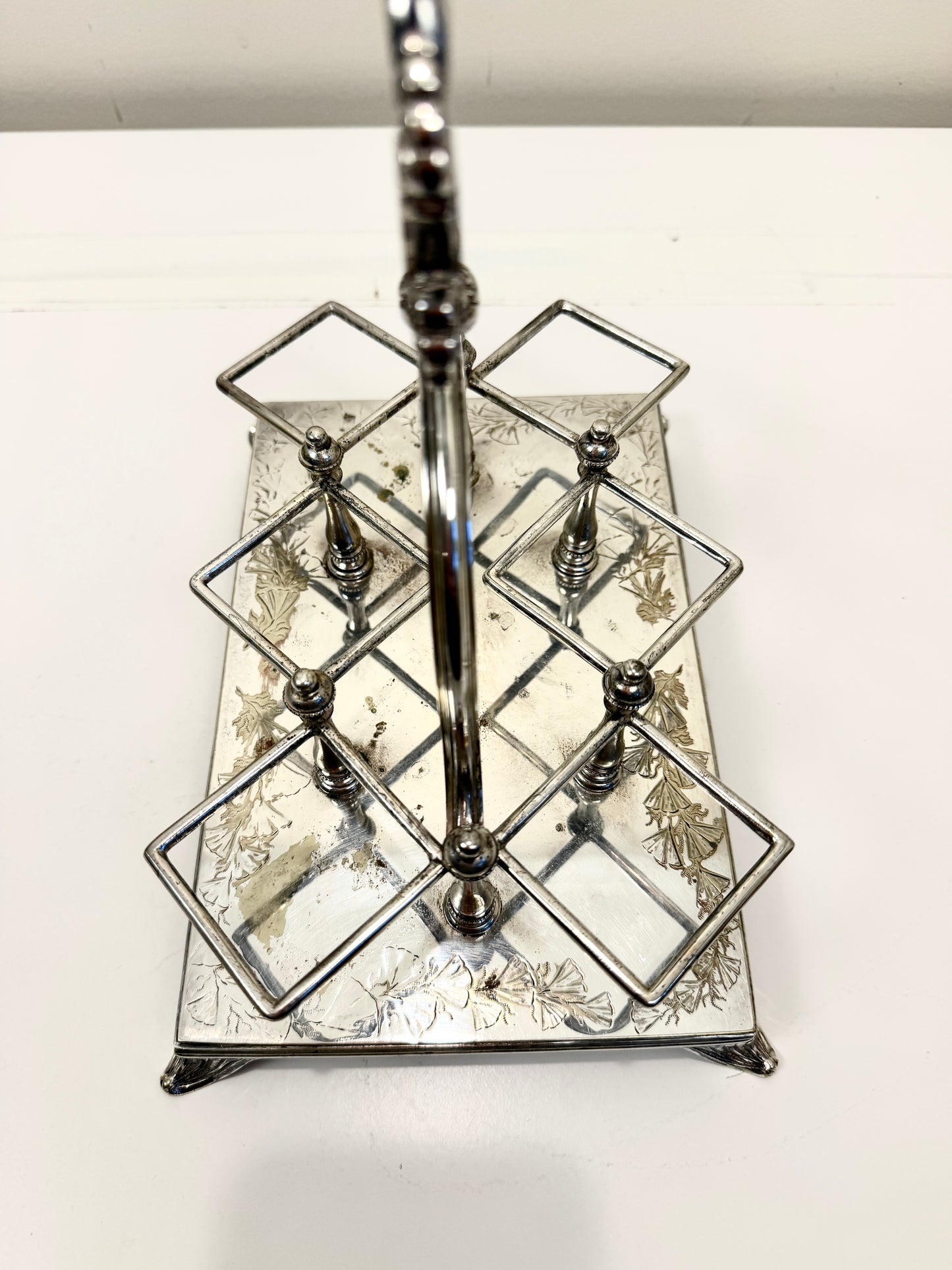 Antique or Vintage Silver and Crystal Condiment Set