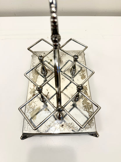 Antique or Vintage Silver and Crystal Condiment Set