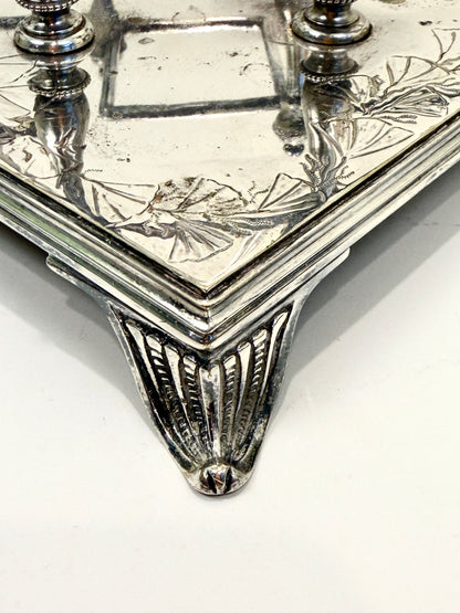 Antique or Vintage Silver and Crystal Condiment Set