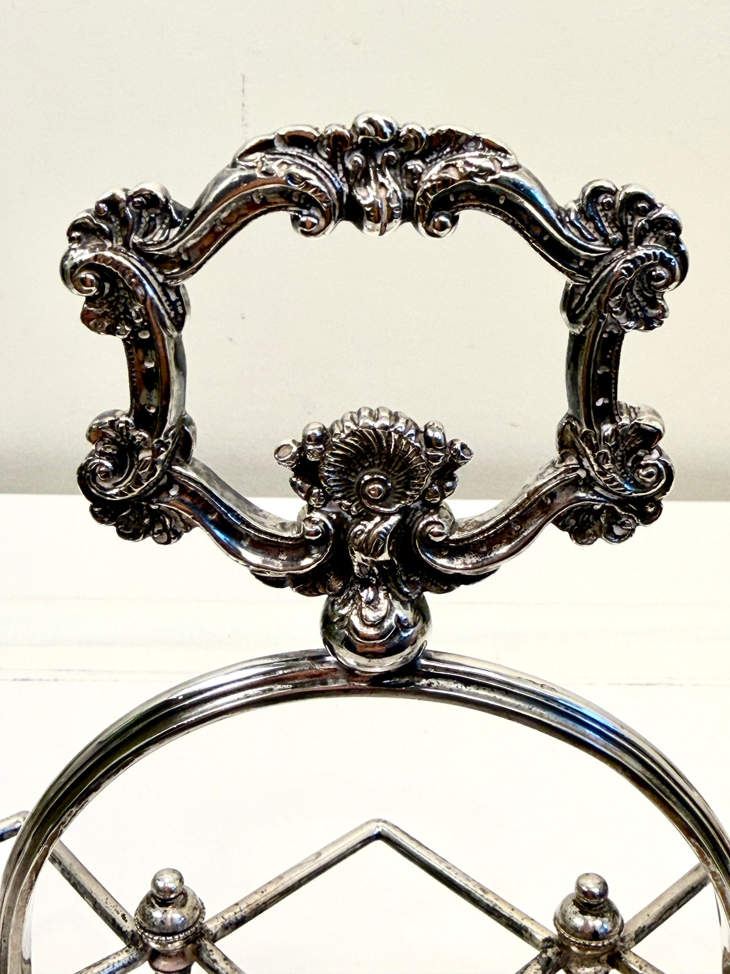 Antique or Vintage Silver and Crystal Condiment Set