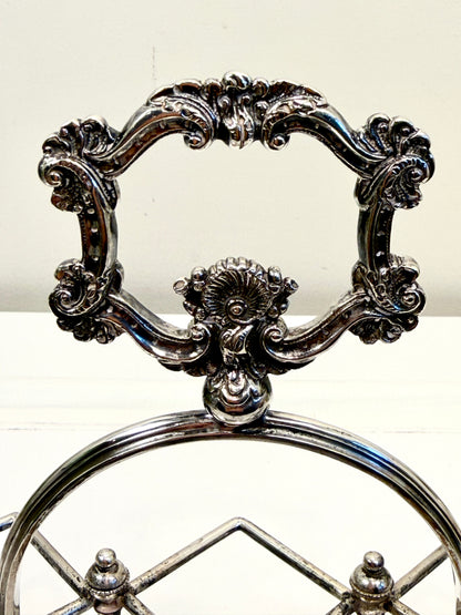 Antique or Vintage Silver and Crystal Condiment Set