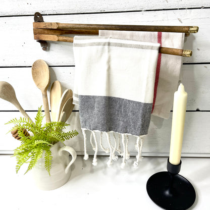 Vintage Wooden Towel Bar