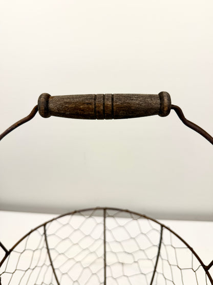 Vintage Wire Gathering Basket