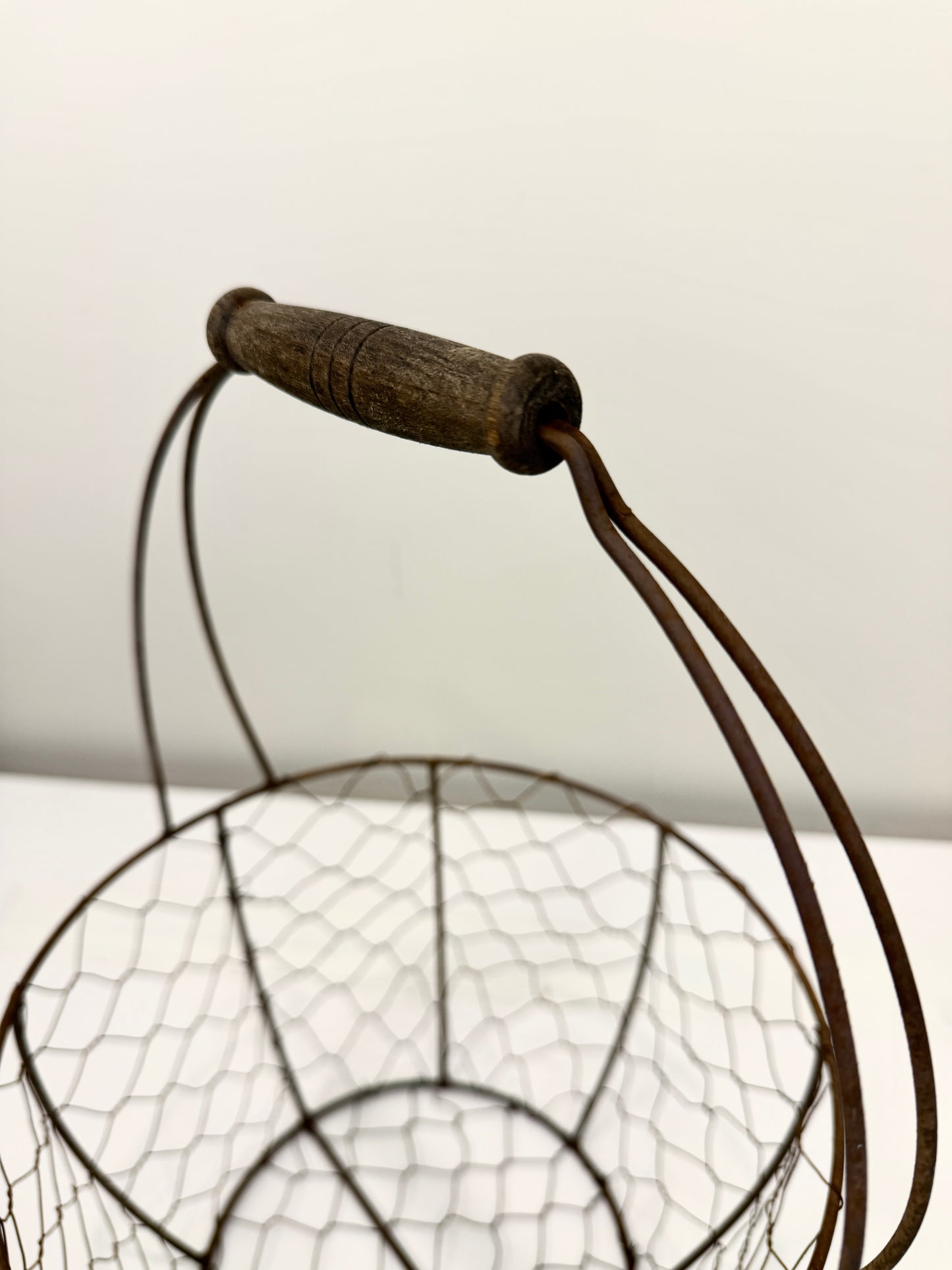 Vintage Wire Gathering Basket