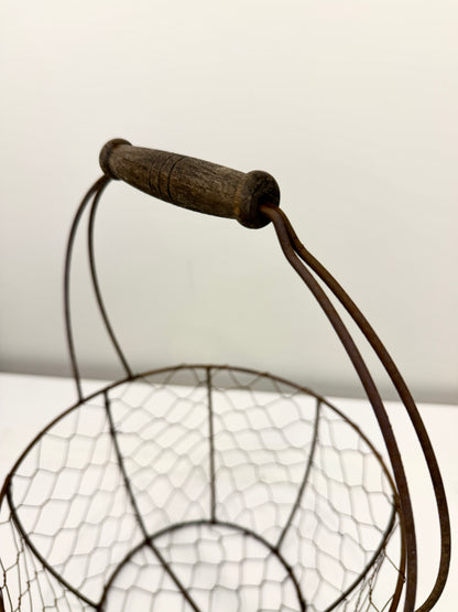 Vintage Wire Gathering Basket