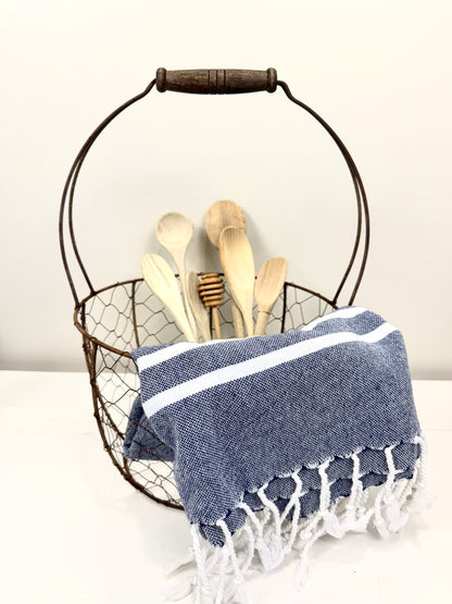 Vintage Wire Gathering Basket