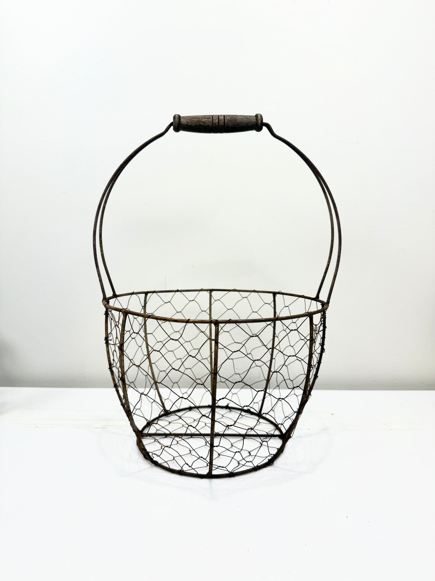 Vintage Wire Gathering Basket