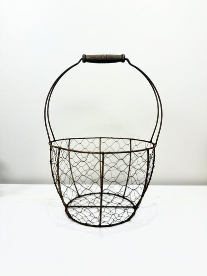 Vintage Wire Gathering Basket