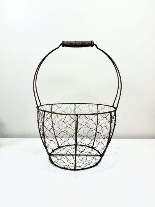 Vintage Wire Gathering Basket