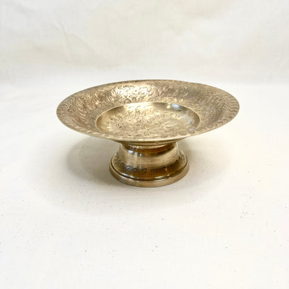 Vintage Brass Small Footed Bowl or Compote for Brass Collection