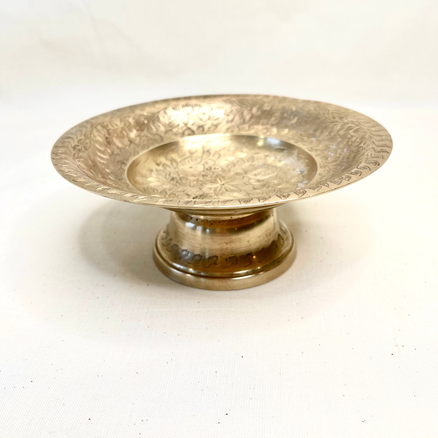Vintage Brass Small Footed Bowl or Compote for Brass Collection
