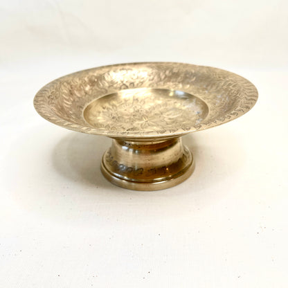 Vintage Brass Small Footed Bowl or Compote for Brass Collection