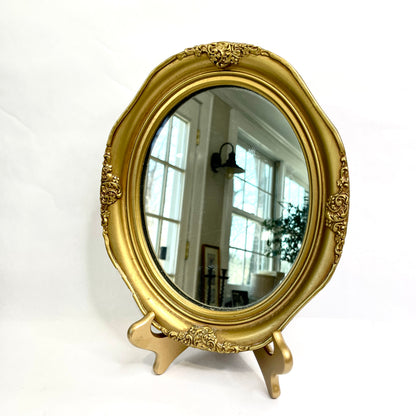 Gold Oval Mirror