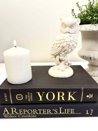 Vintage Alabaster Owl:  Italy