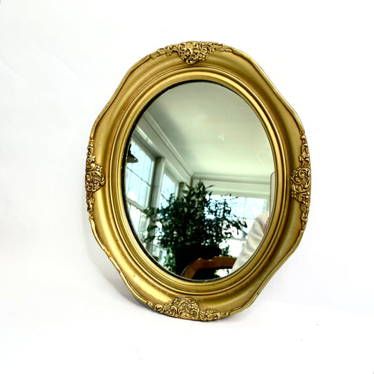 Gold Oval Mirror