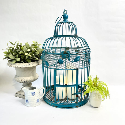 Vintage Blue Birdcage