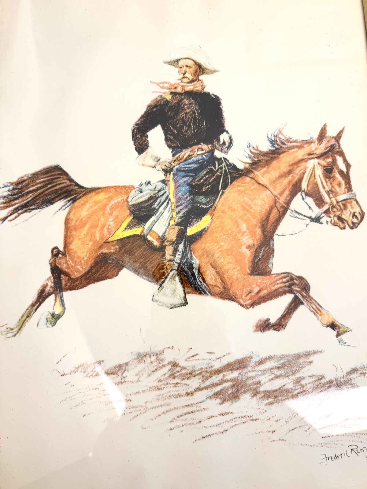Vintage Cowboy and Native American Prints:  Remington