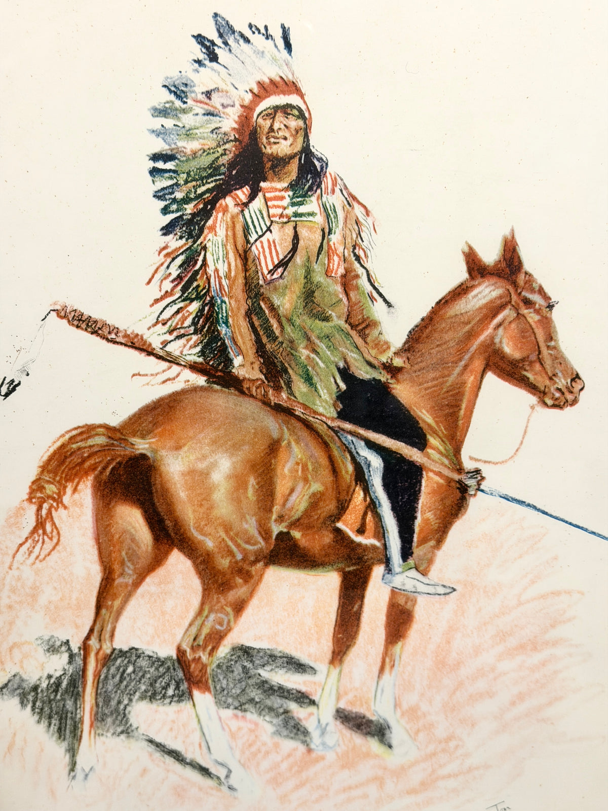 Vintage Cowboy and Native American Prints:  Remington