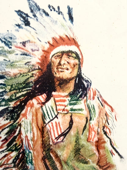 Vintage Cowboy and Native American Prints:  Remington