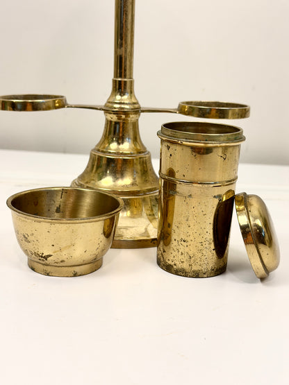 Antique or Vintage Brass Shaving Mirror