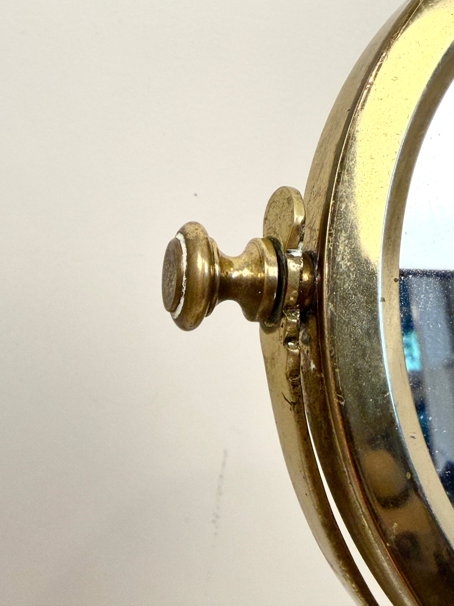 Antique or Vintage Brass Shaving Mirror