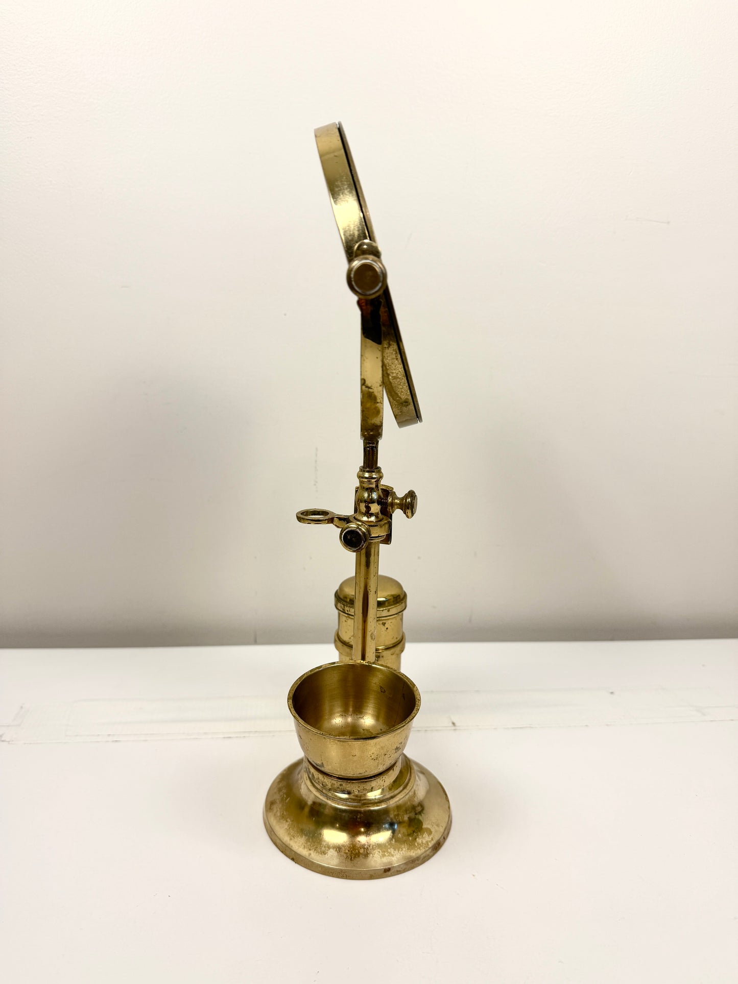 Antique or Vintage Brass Shaving Mirror