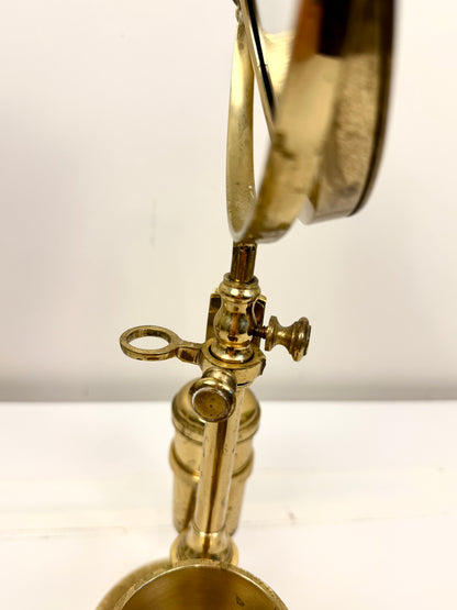 Antique or Vintage Brass Shaving Mirror