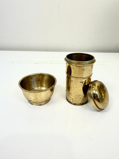 Antique or Vintage Brass Shaving Mirror