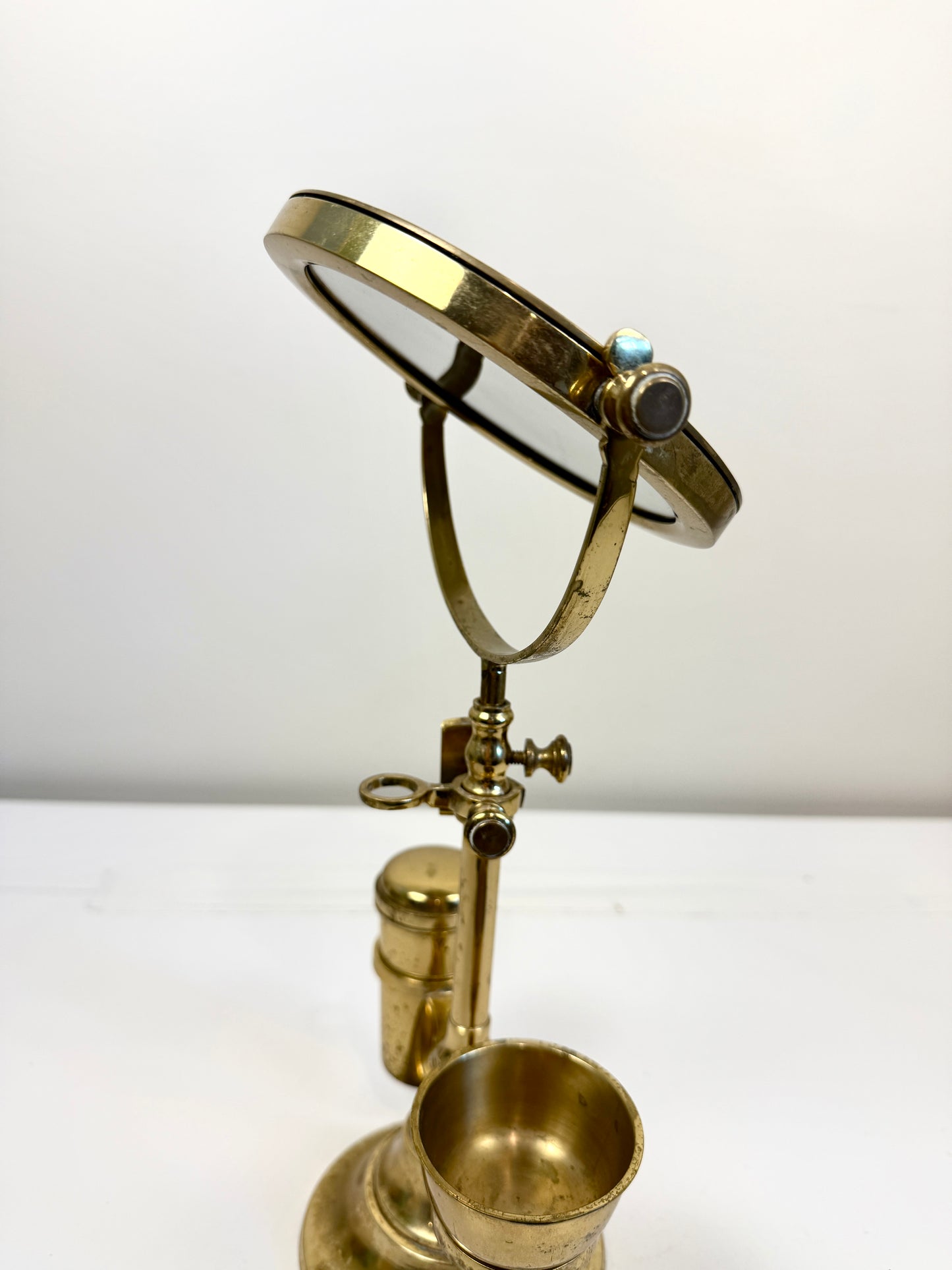 Antique or Vintage Brass Shaving Mirror