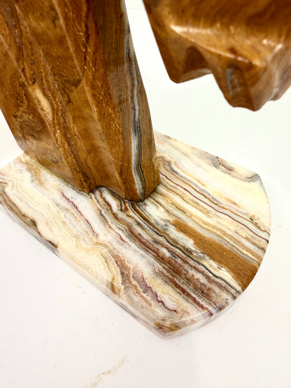 Vintage Bookends:  Onyx Horse Heads