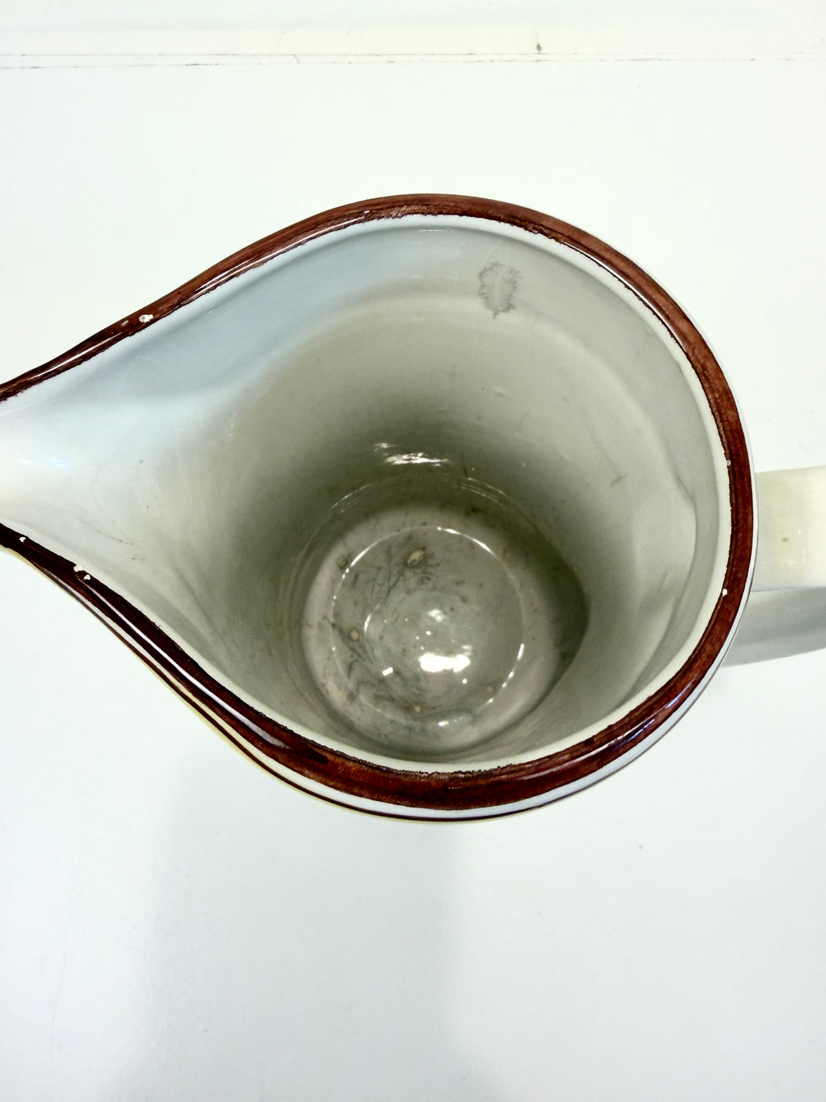Vintage Pitcher:  Hand Painted Bird Design Italy