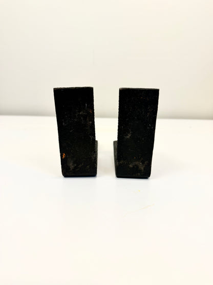 Vintage Cast Iron Scroll Bookends