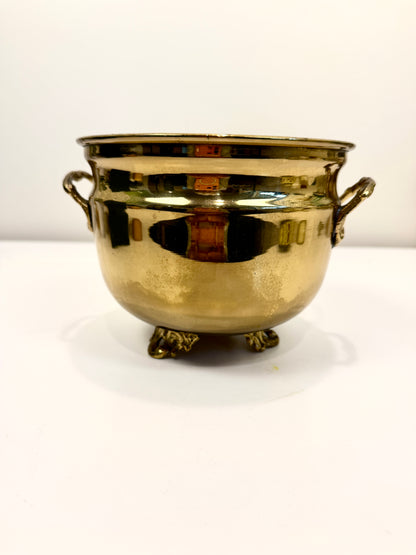 Vintage Brass Planter Pot