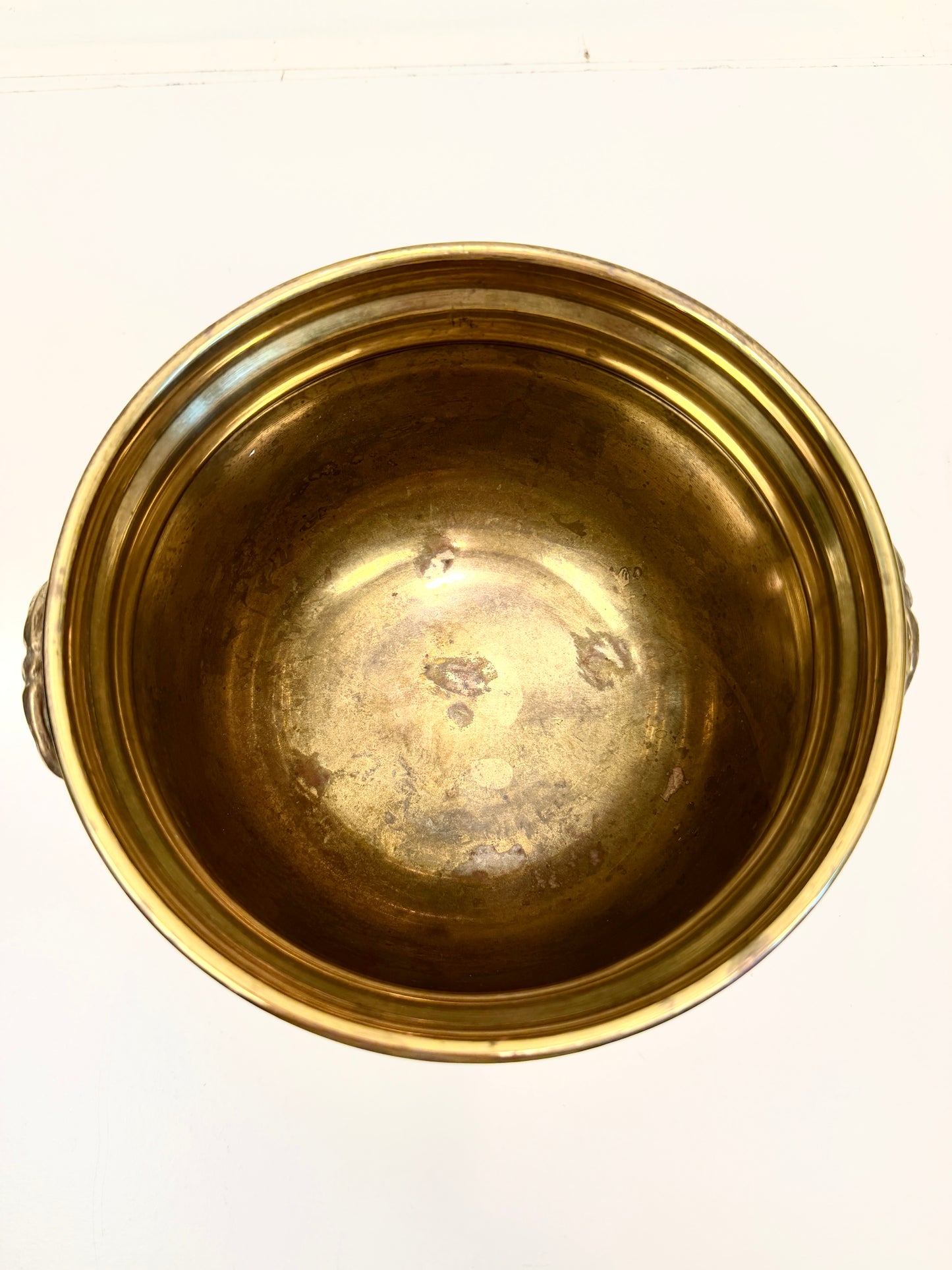 Vintage Brass Planter Pot