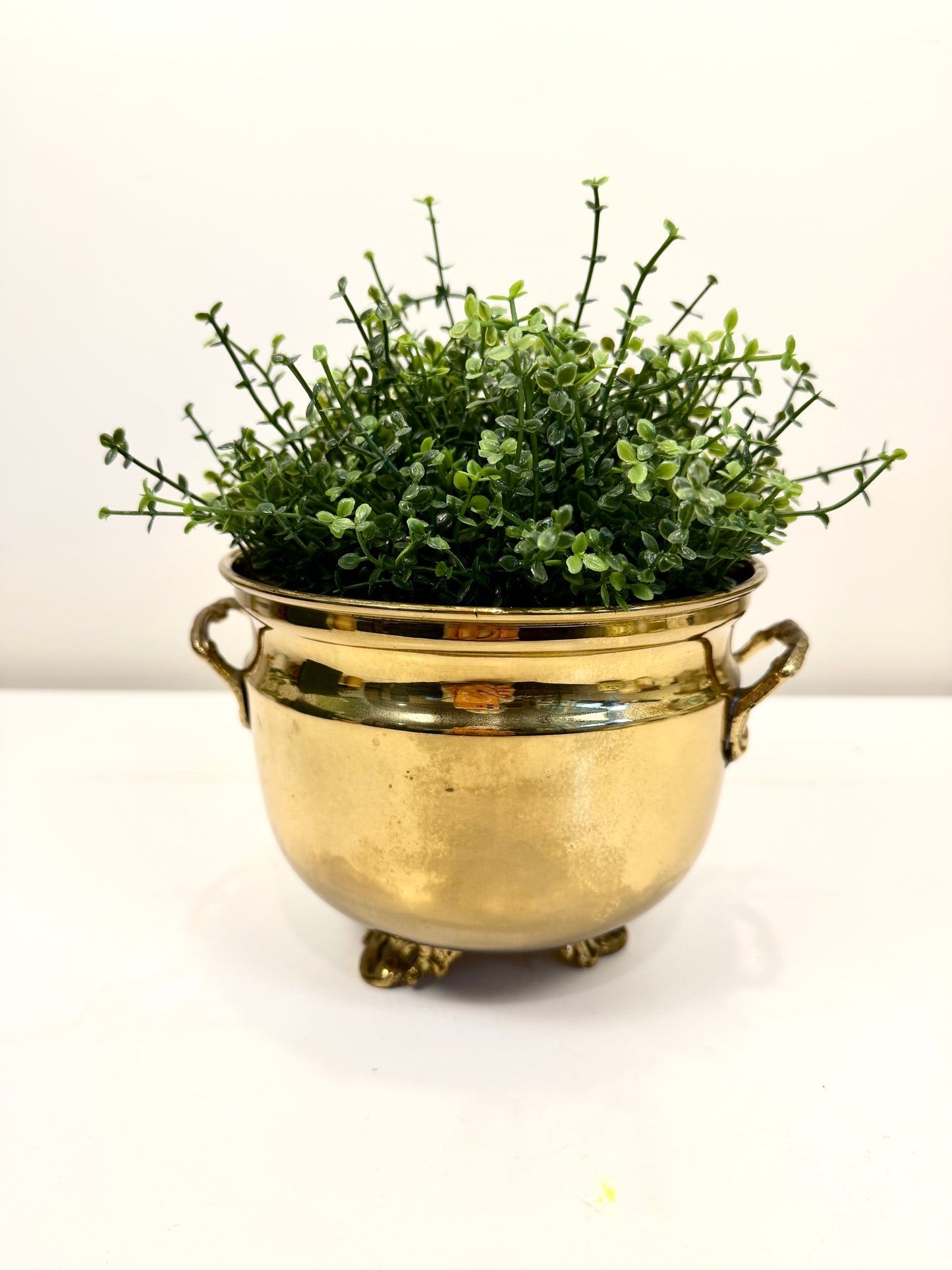 Vintage Brass Planter Pot