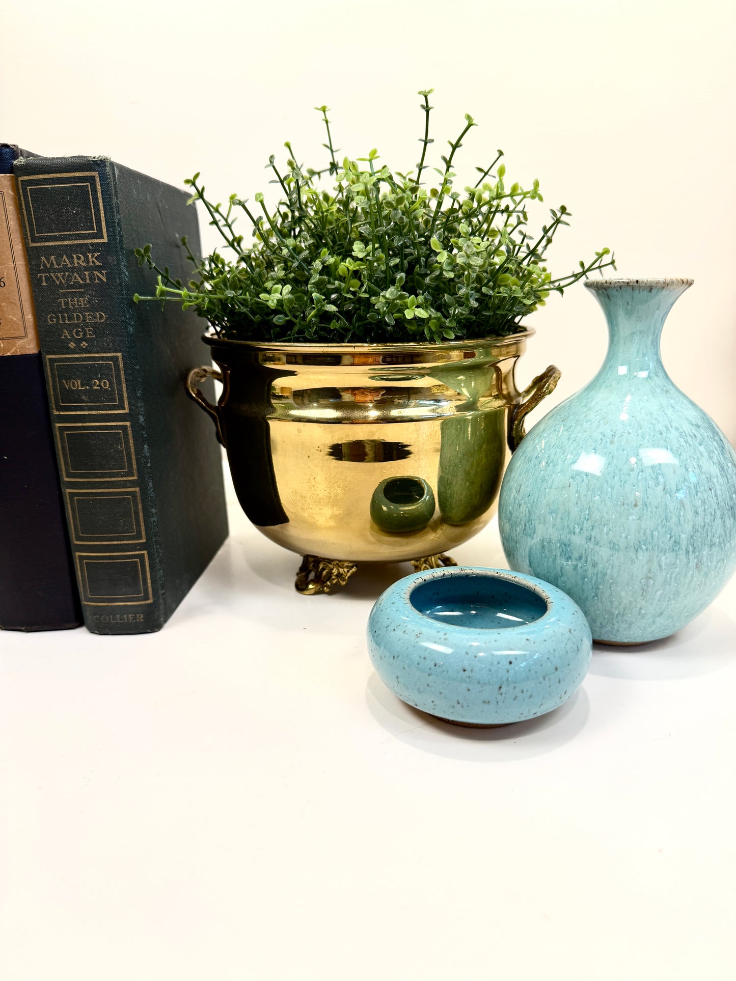 Vintage Brass Planter Pot