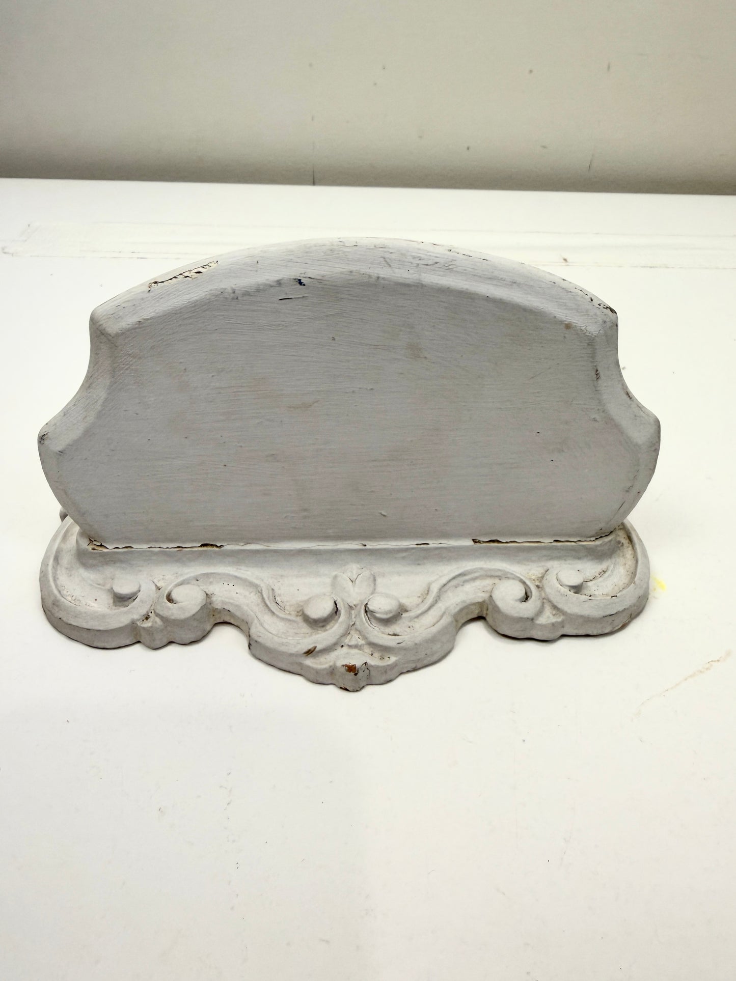 Vintage Shelf:  White Wood Carved