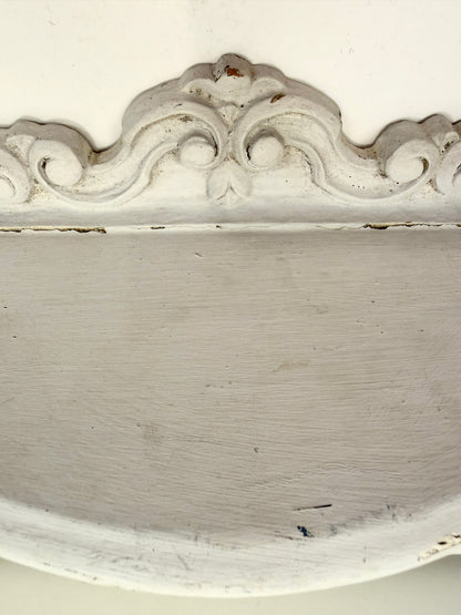 Vintage Shelf:  White Wood Carved
