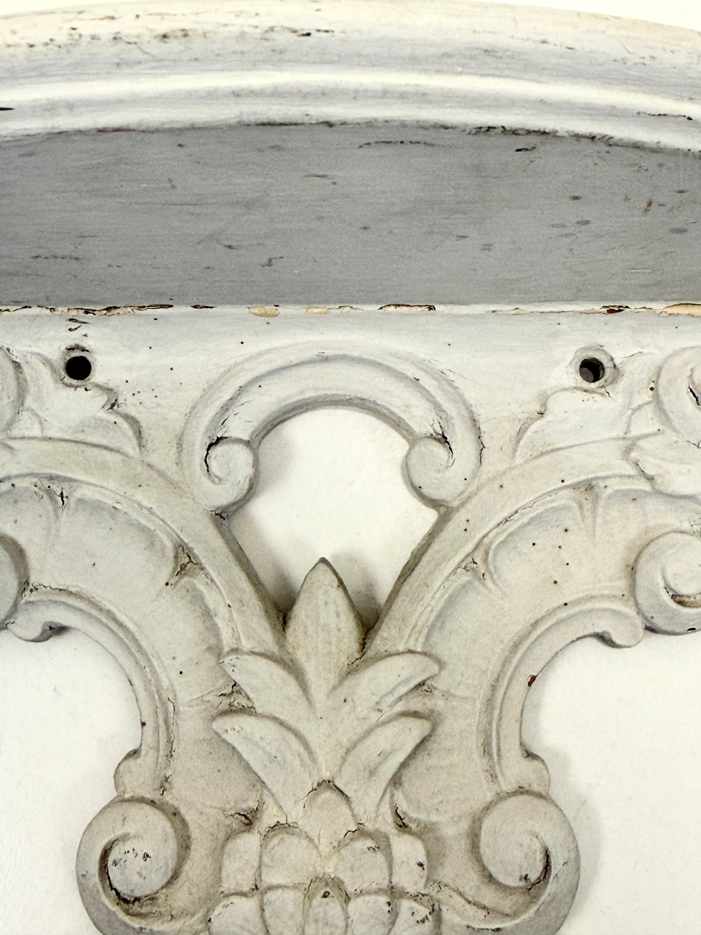 Vintage Shelf:  White Wood Carved
