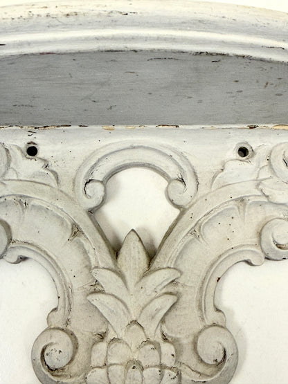 Vintage Shelf:  White Wood Carved