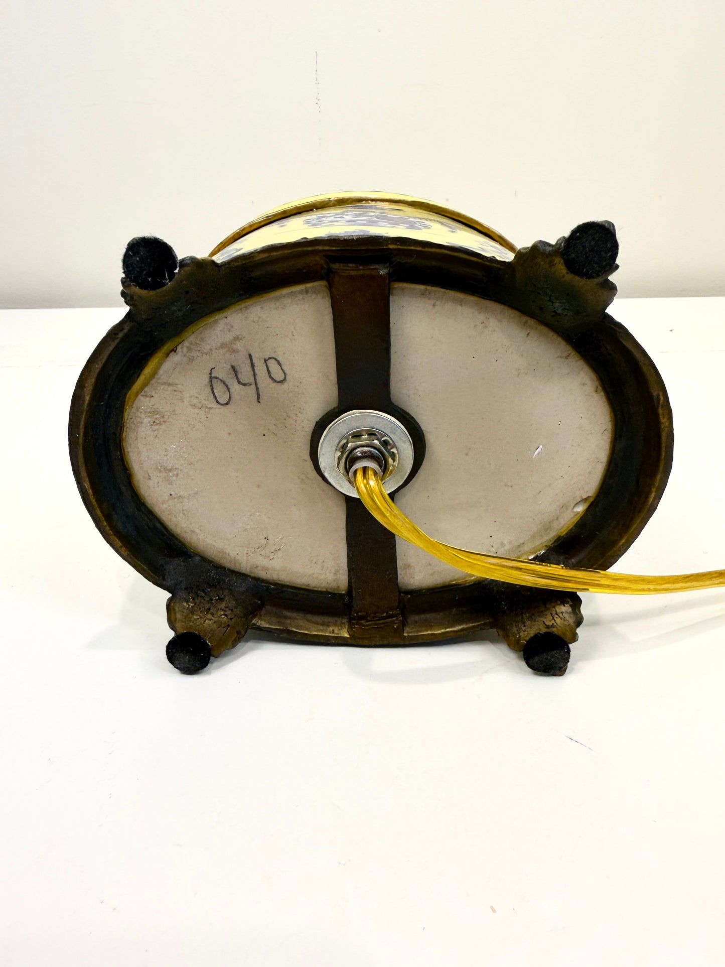 Vintage Lamp: Chinoiserie Blue and Yellow