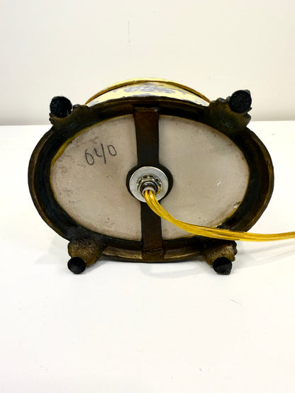 Vintage Lamp: Chinoiserie Blue and Yellow