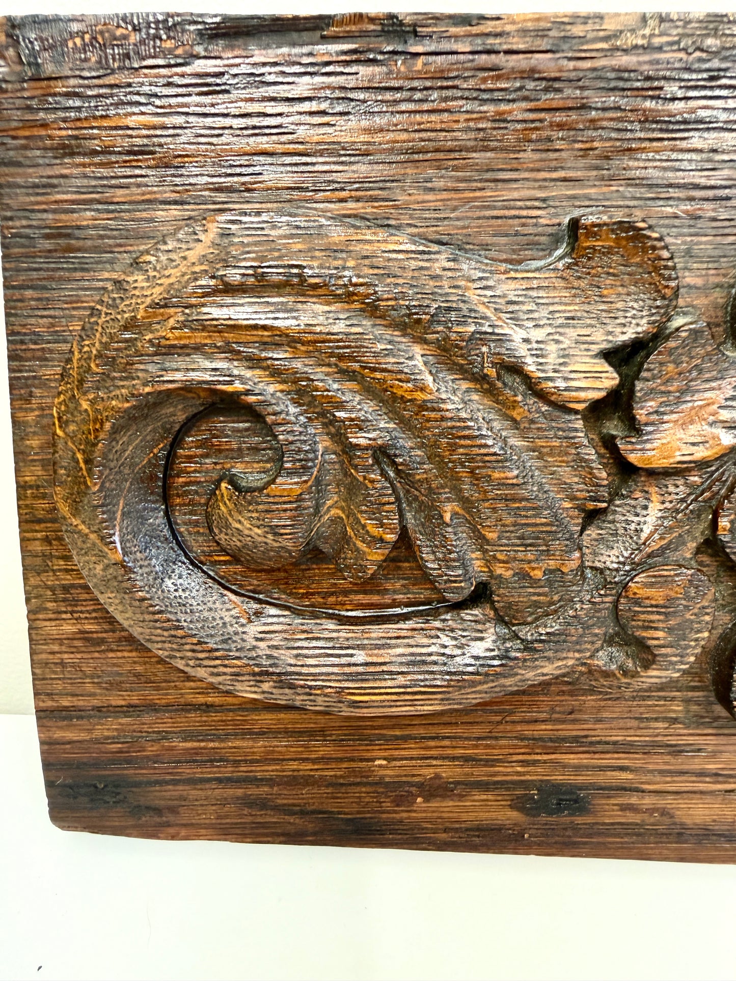 Antique Wood Salvage: Carved Pediment