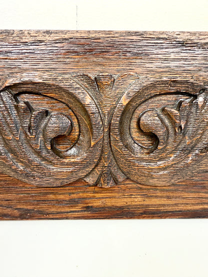 Antique Wood Salvage: Carved Pediment