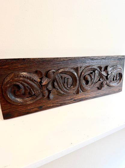 Antique Wood Salvage: Carved Pediment