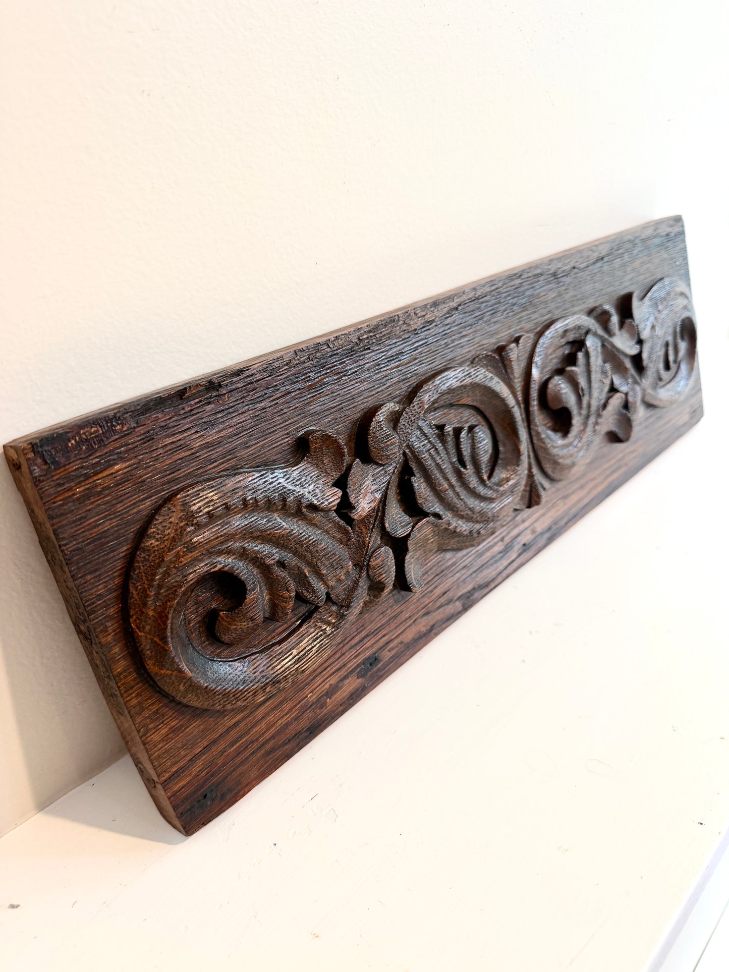 Antique Wood Salvage: Carved Pediment